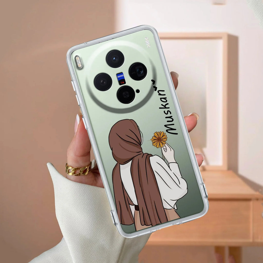 Personalized Hijab Girl Transparent Silicon Case V2 For Vivo - ShopOnCliQ