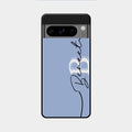 Personalized Initials Azure Glossy Metal Case Cover For Google Pixel 8 Pro 5G