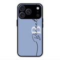Personalized Initials Azure Glossy Metal Case Cover For iPhone 17 Pro