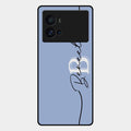 Personalized Initials Azure Glossy Metal Case Cover For Iqoo 9 Pro 5G