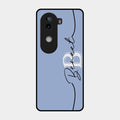 Personalized Initials Azure Glossy Metal Case Cover For Iqoo Z9S 5G