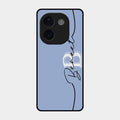 Personalized Initials Azure Glossy Metal Case Cover For Iqoo Z9S Pro 5G