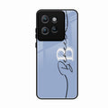 Personalized Initials Azure Glossy Metal Case Cover For Motorola Edge 50 Neo