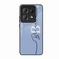 Personalized Initials Azure Glossy Metal Case Cover For Motorola Edge 50 Pro