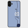 Personalized Initials Azure Glossy Metal Case Cover For Nothing Cmf Phone 1