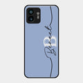 Personalized Initials Azure Glossy Metal Case Cover For Nothing Phone 2
