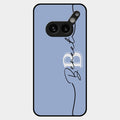 Personalized Initials Azure Glossy Metal Case Cover For Nothing Phone 2A Plus