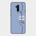 Personalized Initials Azure Glossy Metal Case Cover For Oneplus 7T Pro