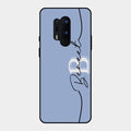 Personalized Initials Azure Glossy Metal Case Cover For Oneplus 8 Pro