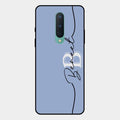 Personalized Initials Azure Glossy Metal Case Cover For Oneplus 8