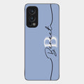 Personalized Initials Azure Glossy Metal Case Cover For Oneplus Nord 2 5G