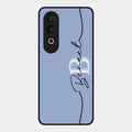 Personalized Initials Azure Glossy Metal Case Cover For Oneplus Nord Ce 4 5G