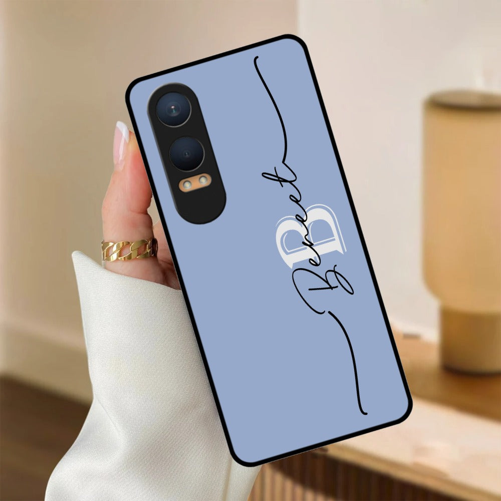 Personalized Initials Azure Glossy Metal Case Cover For OnePlus