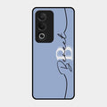 Personalized Initials Azure Glossy Metal Case Cover For Oppo A3 Pro 5G