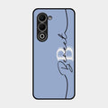 Personalized Initials Azure Glossy Metal Case Cover For Oppo A5 5G