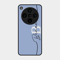 Personalized Initials Azure Glossy Metal Case Cover For Oppo Find X8 Pro 5G