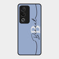 Personalized Initials Azure Glossy Metal Case Cover For Oppo K12X 5G