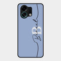 Personalized Initials Azure Glossy Metal Case Cover For Oppo K13 Turbo 5G