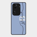 Personalized Initials Azure Glossy Metal Case Cover For Oppo Reno 11 Pro 5G