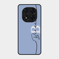 Personalized Initials Azure Glossy Metal Case Cover For Poco X7 5G