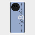 Personalized Initials Azure Glossy Metal Case Cover For Realme 11 5G