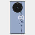 Personalized Initials Azure Glossy Metal Case Cover For Realme 11 Pro 5G
