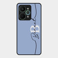 Personalized Initials Azure Glossy Metal Case Cover For Realme 15 Pro 5G