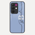 Personalized Initials Azure Glossy Metal Case Cover For Realme 15X 5G
