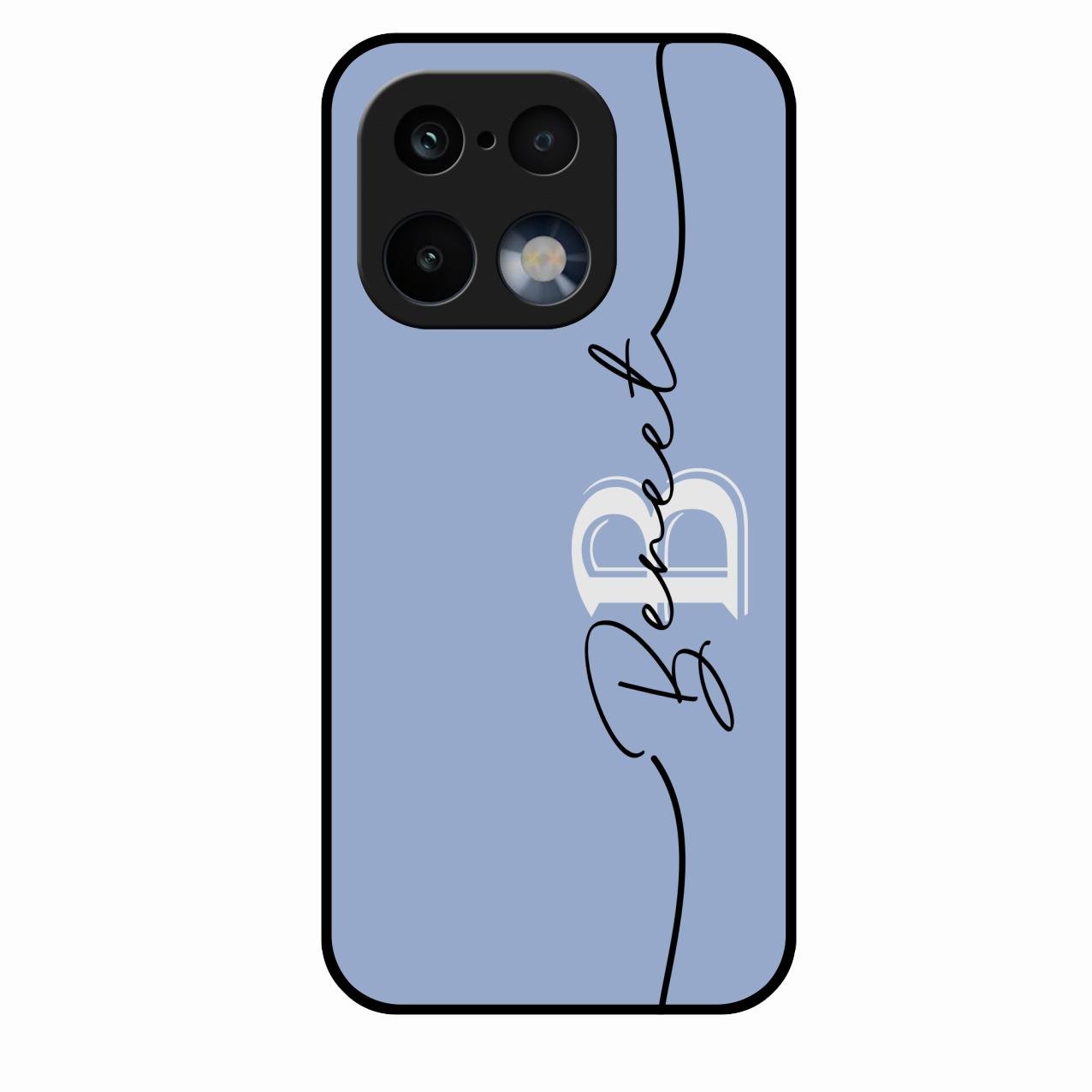 Personalized Initials Azure Glossy Metal Case Cover For Realme 16 Pro 5G