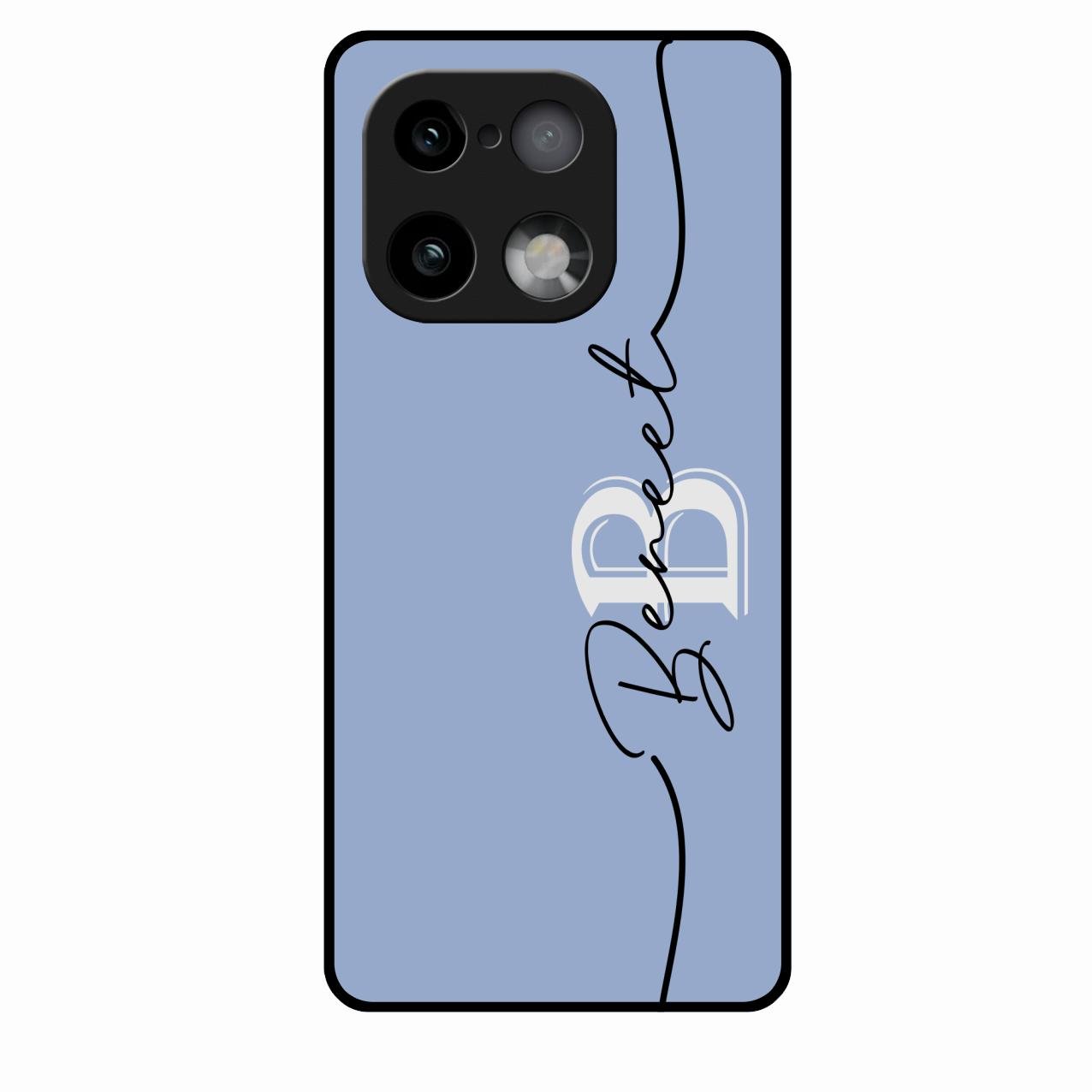 Personalized Initials Azure Glossy Metal Case Cover For Realme 16 Pro Plus 5G