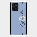 Personalized Initials Azure Glossy Metal Case Cover For Realme 9I 5G
