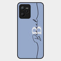 Personalized Initials Azure Glossy Metal Case Cover For Realme C35