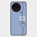 Personalized Initials Azure Glossy Metal Case Cover For Realme C67 5G