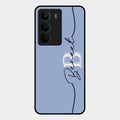 Personalized Initials Azure Glossy Metal Case Cover For Realme C75 5G