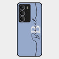Personalized Initials Azure Glossy Metal Case Cover For Realme P3 Lite 5G