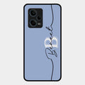 Personalized Initials Azure Glossy Metal Case Cover For Redmi Note 12 Pro Plus 5G