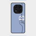 Personalized Initials Azure Glossy Metal Case Cover For Redmi Note 14 Pro 5G