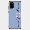 Personalized Initials Azure Glossy Metal Case Cover For Samsung Galaxy S20 Plus