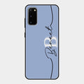 Personalized Initials Azure Glossy Metal Case Cover For Samsung Galaxy S20