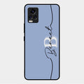 Personalized Initials Azure Glossy Metal Case Cover For Vivo V20 Pro 5G