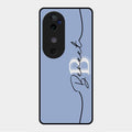 Personalized Initials Azure Glossy Metal Case Cover For Vivo V40 5G
