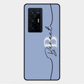 Personalized Initials Azure Glossy Metal Case Cover For Vivo X70 Pro Plus 5G