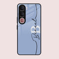 Personalized Initials Azure Glossy Metal Case Cover For Vivo Y31 5G