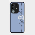Personalized Initials Azure Glossy Metal Case Cover For Vivo Y31 Pro 5G
