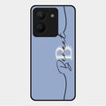 Personalized Initials Azure Glossy Metal Case Cover For Vivo Y36
