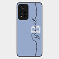 Personalized Initials Azure Glossy Metal Case Cover For Xiaomi 11I 5G