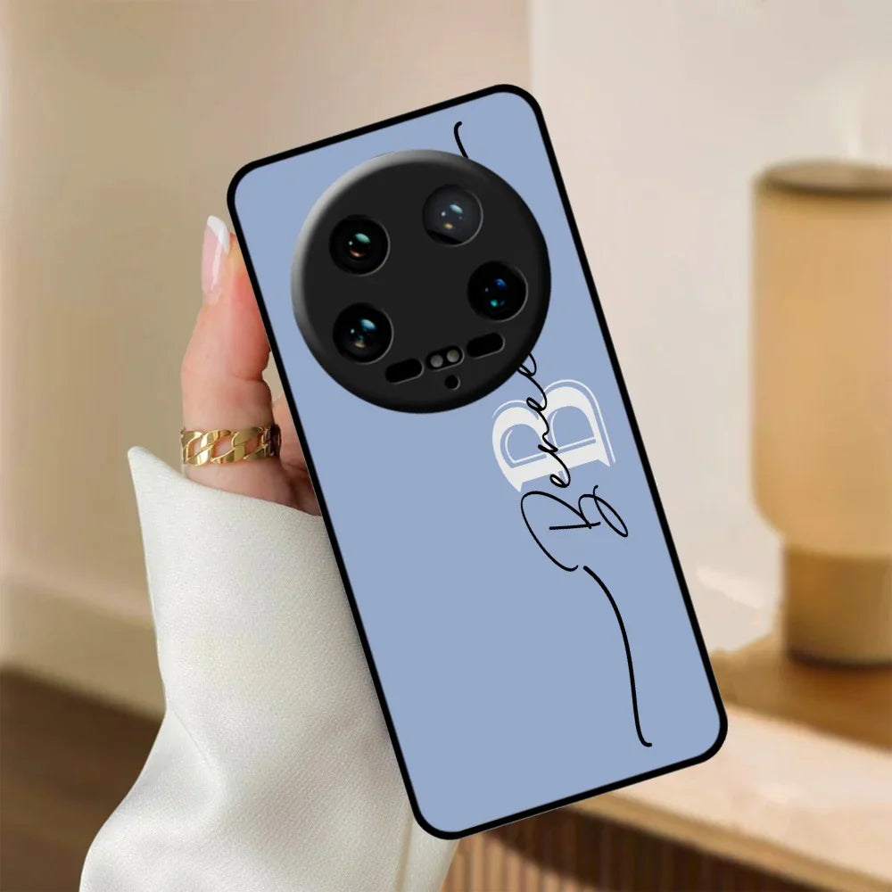 Personalized Initials Azure Glossy Metal Case Cover For Redmi - ShopOnCliQ