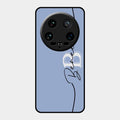 Personalized Initials Azure Glossy Metal Case Cover For Xiaomi 14 Ultra