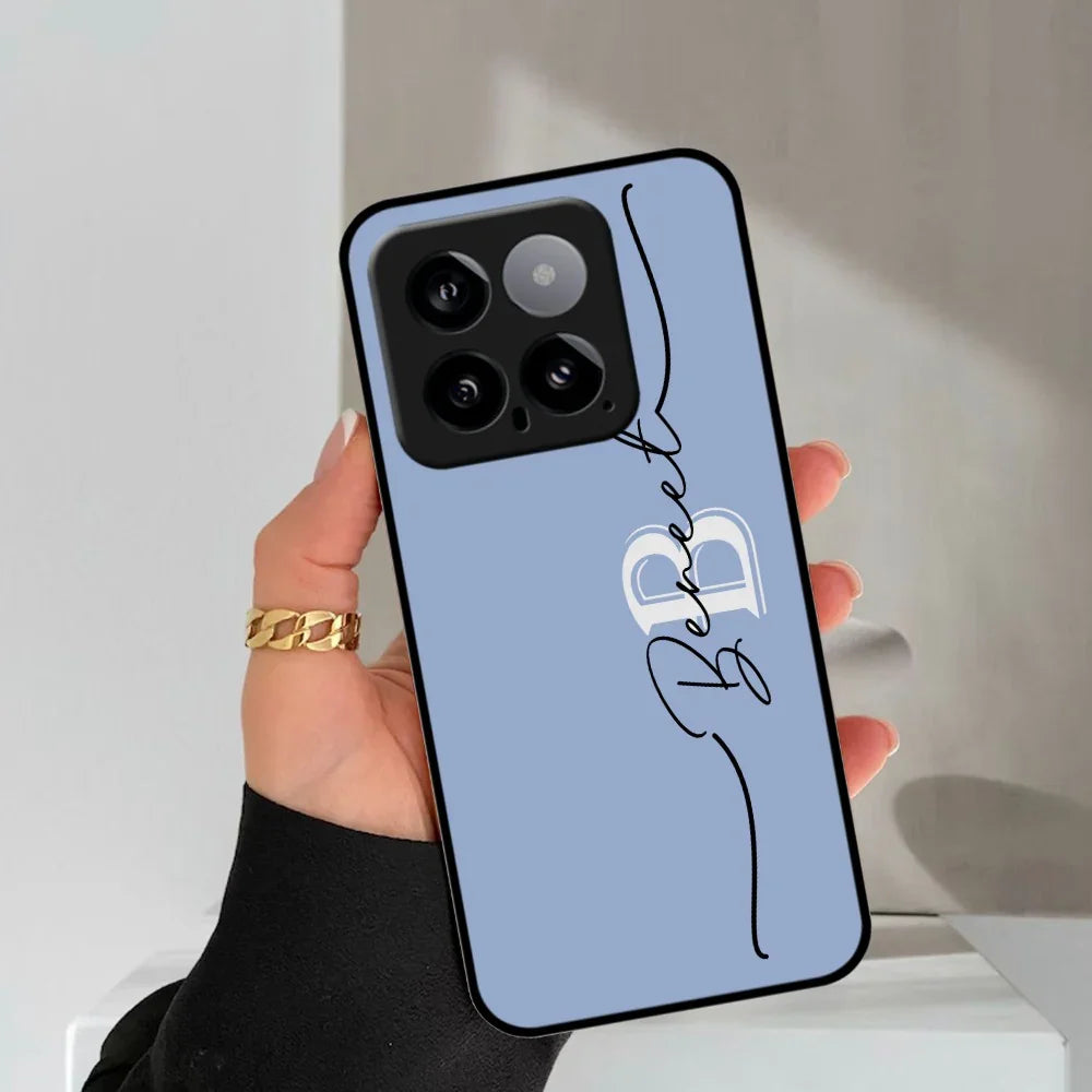 Personalized Initials Azure Glossy Metal Case Cover For Redmi - ShopOnCliQ