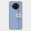 Personalized Initials Azure Glossy Metal Case Cover For Xiaomi Mi 10I 5G